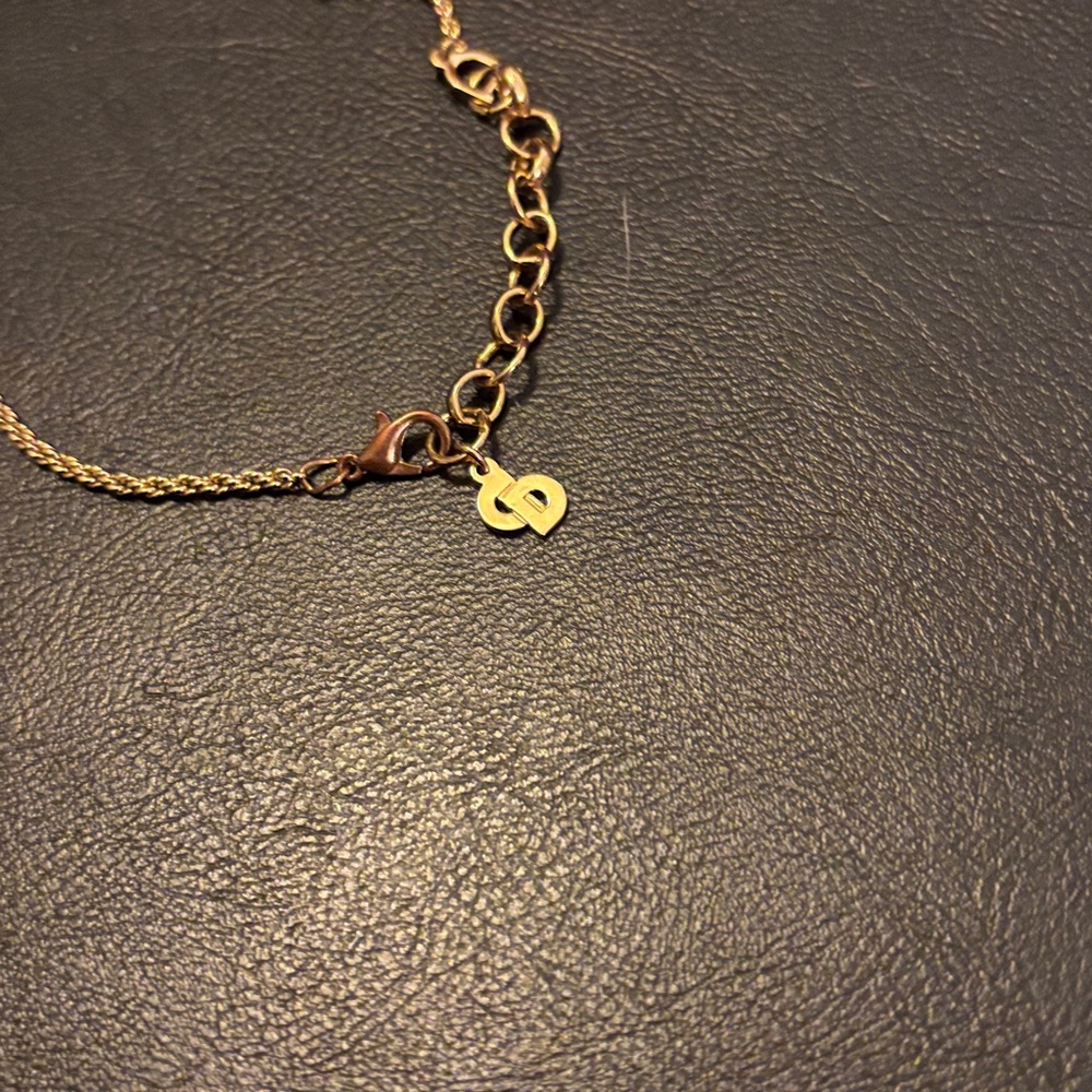 Dior Gold Necklace with Iridescent Centerpiece - Picture 5 of 6